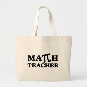 Math Teacher PI Large Tote Bag