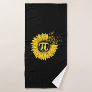 Math Teacher Pi Number Sunflower Bath Towel