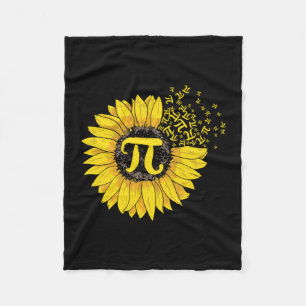 Math Teacher Pi Number Sunflower Fleece Blanket