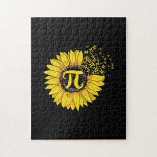 Math Teacher Pi Number Sunflower Jigsaw Puzzle