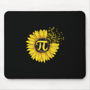 Math Teacher Pi Number Sunflower Mouse Pad