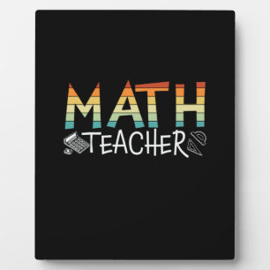 Math Teacher Plaque