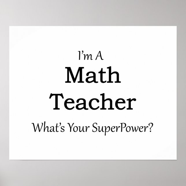 Math Teacher Poster (Front)
