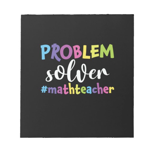 Math Teacher Problem Solver Notepad (Front)