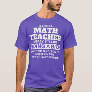 Math Teacher Riding A Bike  T-Shirt