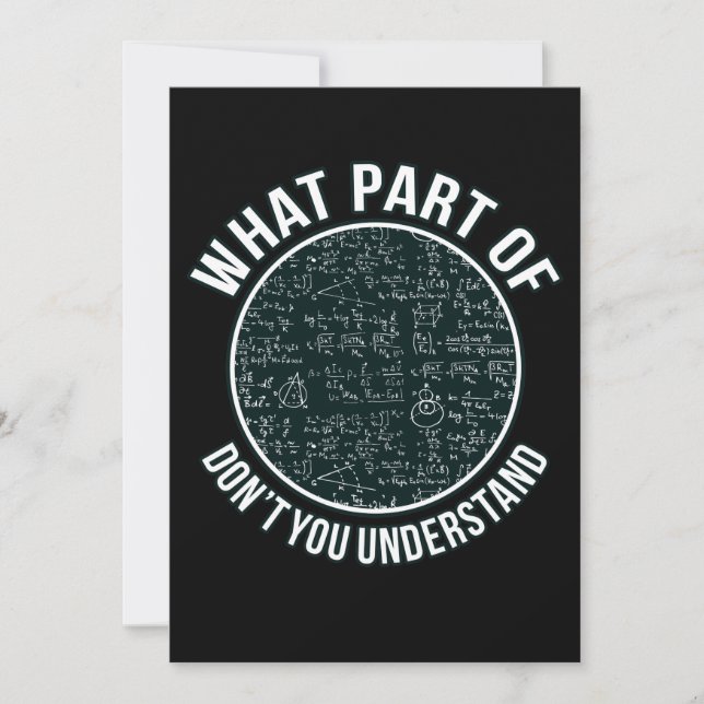 Math Teacher Sarcasm Mathematics Maths Student Thank You Card (Front)