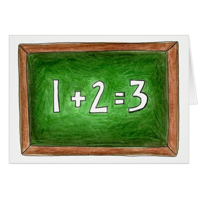 Math Teacher Slate Chalkboard School Classroom (Front Horizontal)