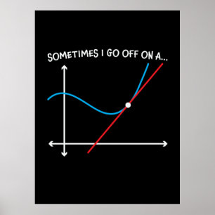 Math Teacher Sometimes I Go Off Poster