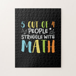 Math Teacher Struggle With Math Jigsaw Puzzle