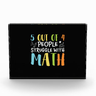 Math Teacher Struggle With Math Photo Block