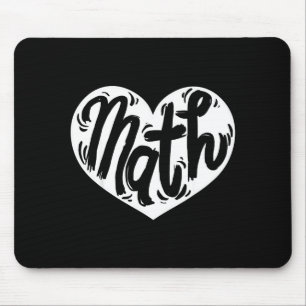 Math Teacher Student Love Valentine's Day  Mouse Pad