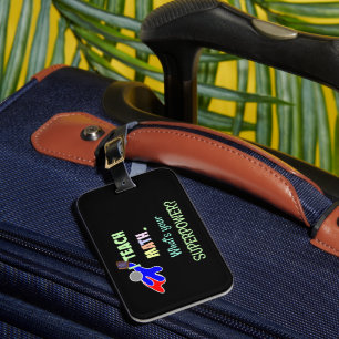 Math Teacher, Superhero Luggage Tag