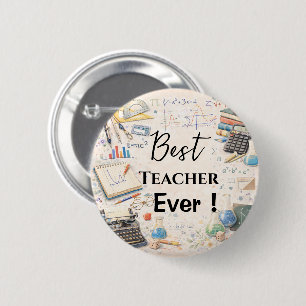 Math Teacher Thank You Gifts End of School Year 6 Cm Round Badge
