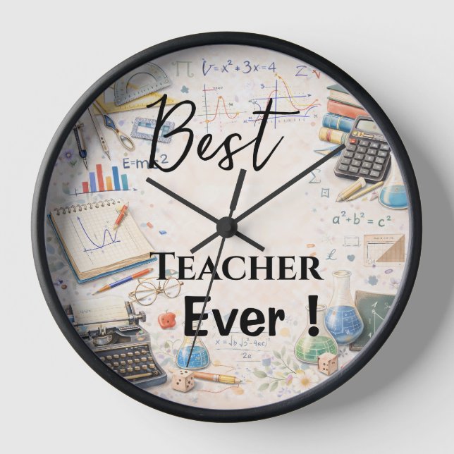 Math Teacher Thank You Gifts | End of School Year Clock (Front)
