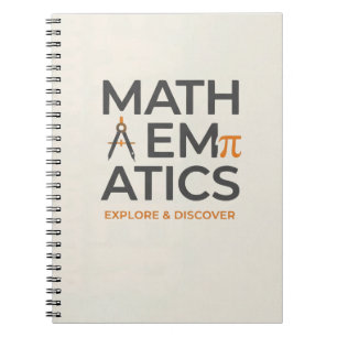 Math Teacher Typography Design Notebook