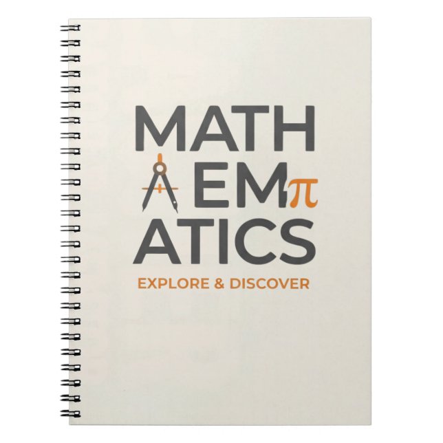 Math Teacher Typography Design Notebook (Front)