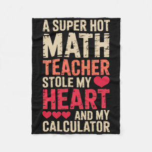Math Teacher Valentine's Day Algebra Calculus Love Fleece Blanket