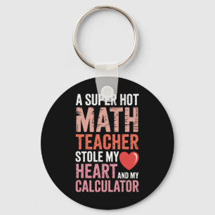 Math Teacher Valentine's Day Heart Equation Algebr Key Ring