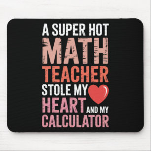 Math Teacher Valentine's Day Heart Equation Algebr Mouse Pad
