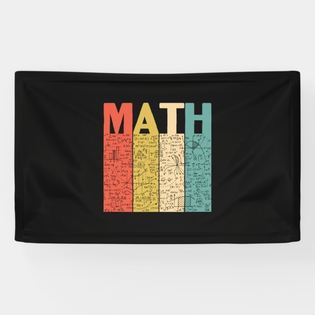 Math Teacher Vintage Math Definition Banner (Horizontal)