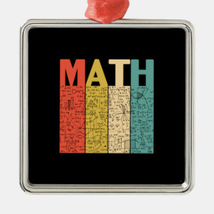 Math Teacher Vintage Math Definition Metal Ornament