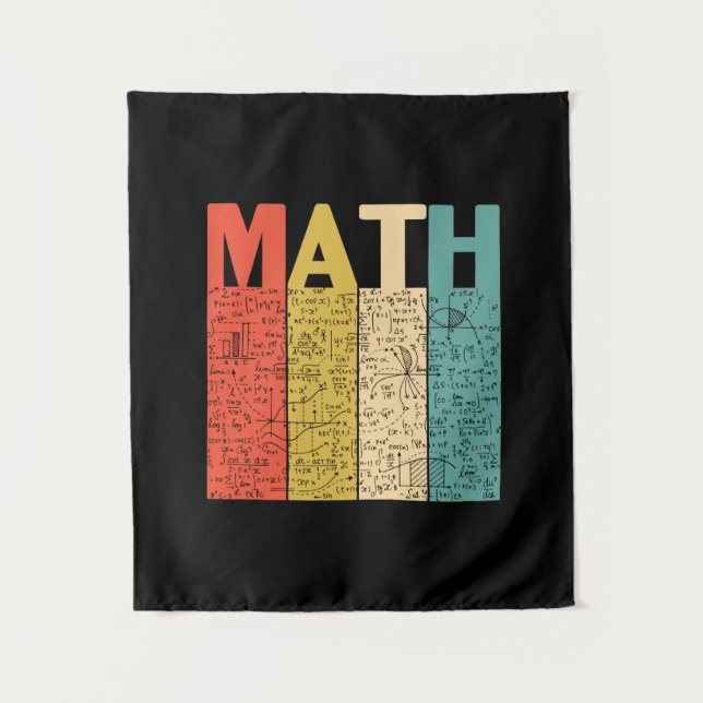 Math Teacher Vintage Math Definition Tapestry (Front)