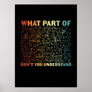Math Teacher What Part Of Math Poster