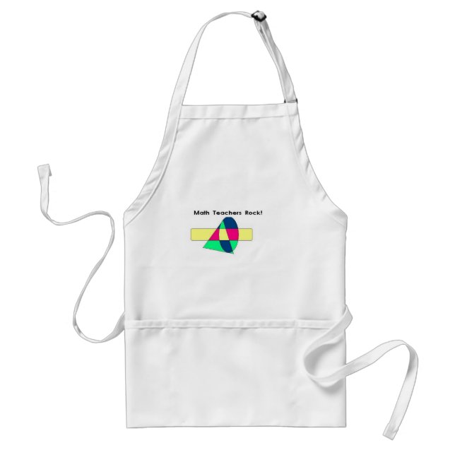 Math Teachers Rock! Standard Apron (Front)