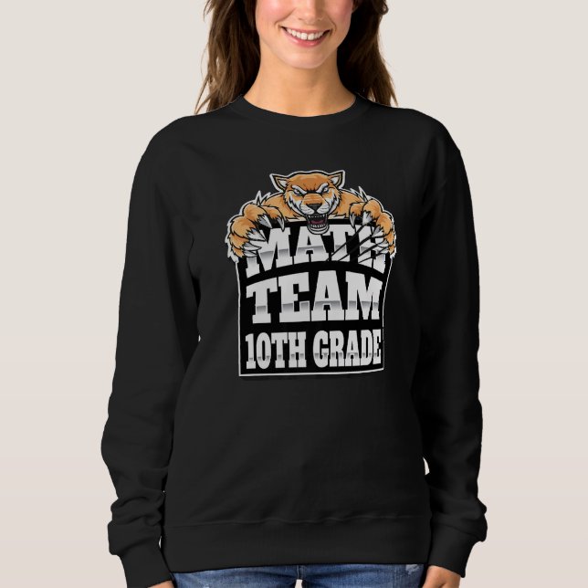 Math Team Teachers 10th Grade Students Jaguars Pan Sweatshirt (Front)