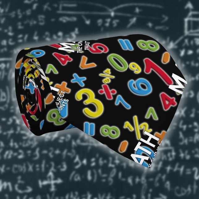 Math The Only Subject That Counts Fun Quote Tie (Math The Only Subject That Counts Fun Quote Tie)