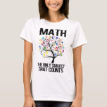 Math The Only Subject That Counts T shirt<br><div class="desc">algebra,  calculus,  class,  geometry,  mathematics,  school,  teacher,  teaching,  test,  trig</div>