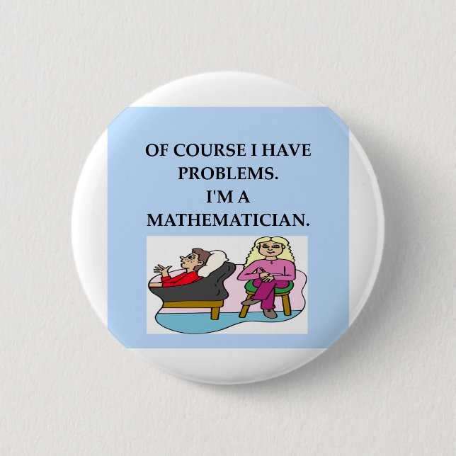 math therapy 6 cm round badge (Front)