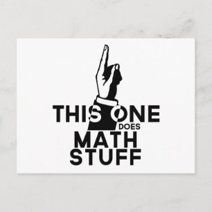 Math - This One Does Math - Funny Mathematics Postcard
