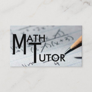 Math tutor business card