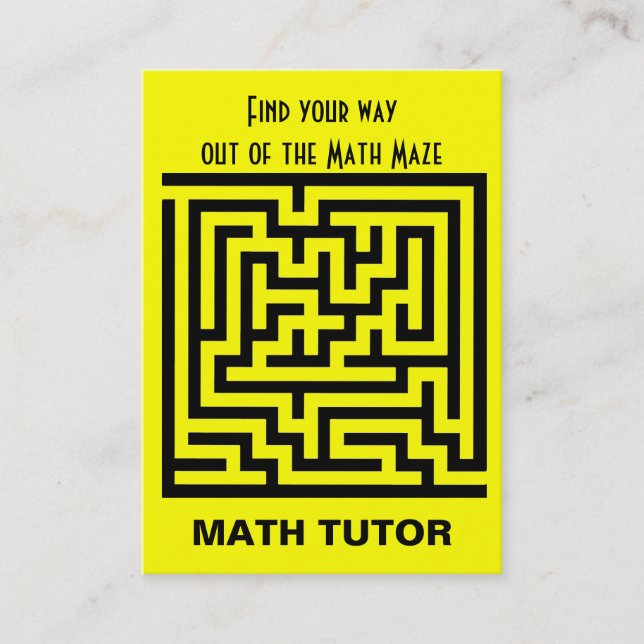 Math Tutor Business Card (Front)