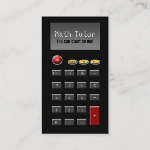 Math Tutor Business Cards