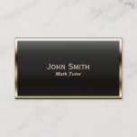 Math Tutor Elegant Gold Border Business Card<br><div class="desc">Royal Gold Border Math Tutor Business Card.</div>