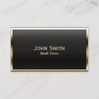 Math Tutor Elegant Gold Border