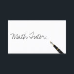 Math Tutor Free Handwriting Script Business Card<br><div class="desc">Free Handwriting Script Math Tutor Business Card.</div>