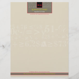 Math Tutor Letterhead