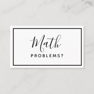 Math Tutor - Minimalist Simple Business Card