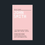 Math Tutor Teacher Elegant Pink Plain Business Card<br><div class="desc">Simple Plain Pink Math Tutor Business Card.</div>