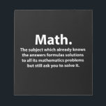 Math Typography Funny Math  Notepad<br><div class="desc">Math Typography Funny Math Notepad designed by Nisha Prabhu. Add a dash of wit to your note-taking with this Math Typography Funny Notepad! Perfect for jotting down equations, doodles, or clever puns, this notepad is sure to 'sum up' your sense of humour. Get yours today and make your to-do lists...</div>