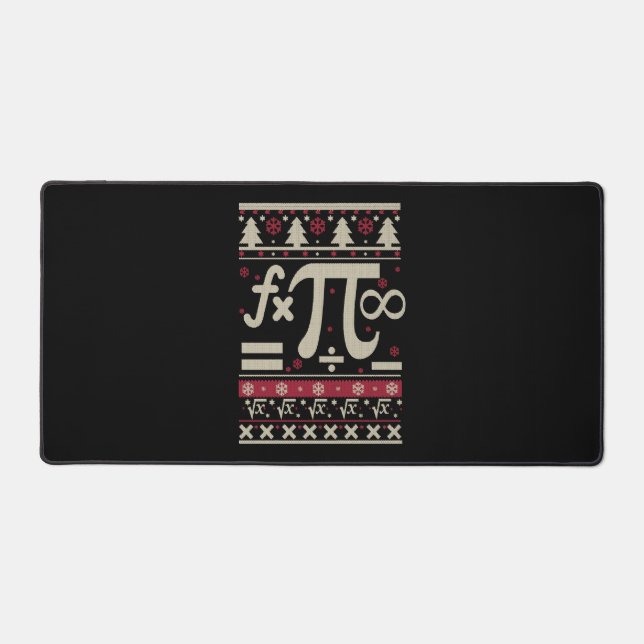 Math Ugly Christmas Desk Mat (Front)