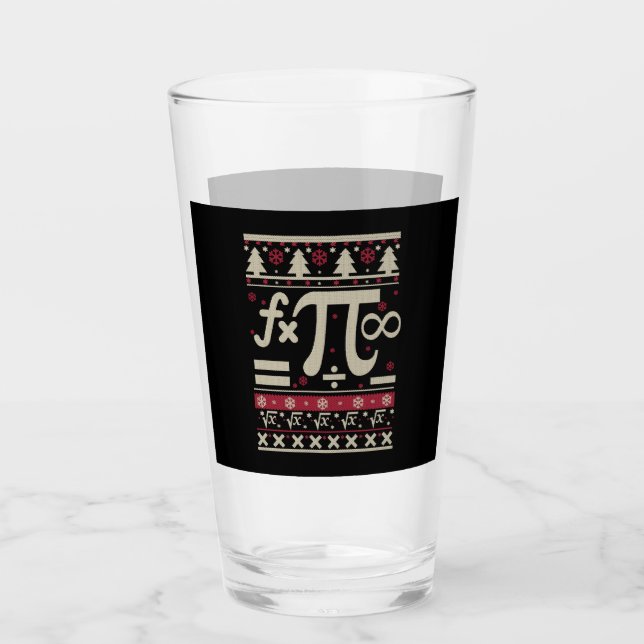 Math Ugly Christmas Glass (Front)