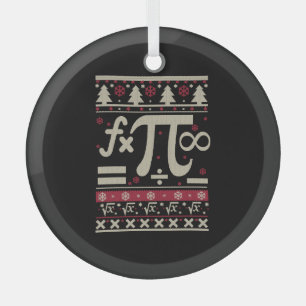 Math Ugly Christmas Glass Tree Decoration