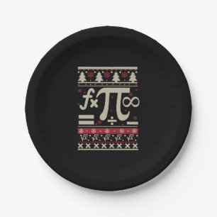Math Ugly Christmas Paper Plate
