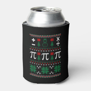 math ugly christmas sweater can cooler