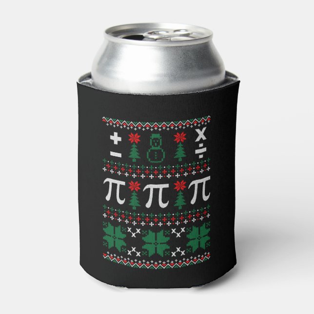 math ugly christmas sweater can cooler (Can Front)