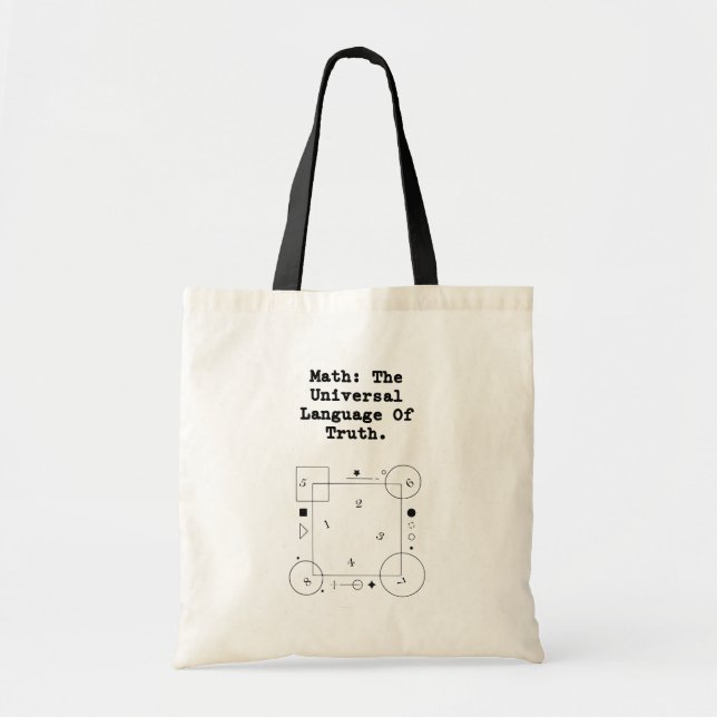 Math Universal Language | Truth & Logic Educator Tote Bag (Front)